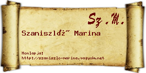 Szaniszló Marina névjegykártya